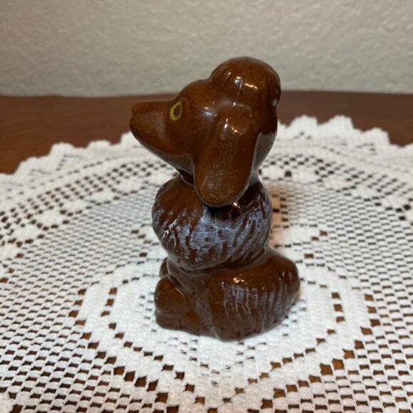Brown Poodle Figurine‎ 3.5" Redware - Picture 3 of 6